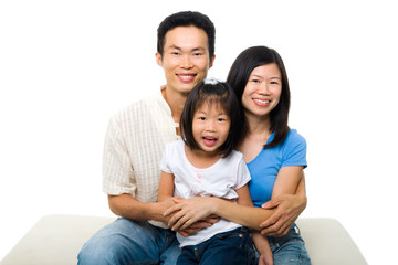Asian family portrait