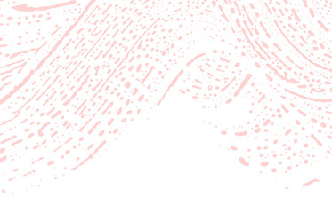 Grunge texture. Distress pink rough trace. Favorab