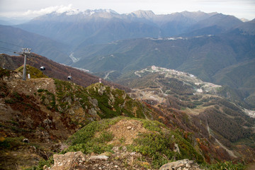 Sochi. the highest point is the cable car to Rosa peak.