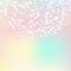 White heart love confettis. Valentine's day semici