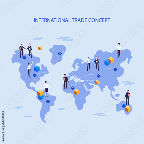 Global Logistics Network Concept Worldwide Delivery Of Goods