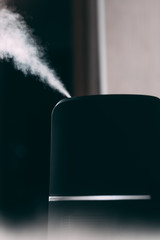 The steam from the humidifier night in a child's bedroom, a lot of volume pair