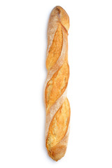 French bread  baguette  isolated on white background.