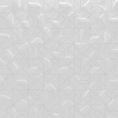 White Abstract Geometric Square Background (3D Illustration)
