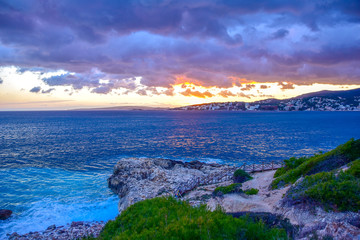 Fototapeta na wymiar Palma de Mallorca Sunset