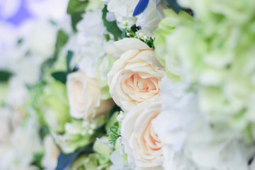 Colorful Fabric flowers, Valentines day concept, Love, Green flower