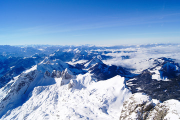 Fototapeta na wymiar View from Säntis in the Swiss alps