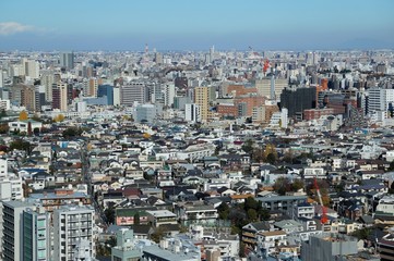 東京・文京シビックセンター 展望ラウンジからの眺望（巣鴨方面）