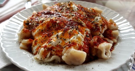 Traditional Turkish cuisine - Manti