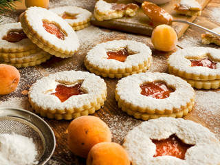 Traditional Linzer cookies