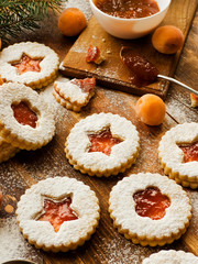 Traditional Linzer cookies