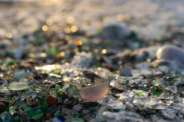 Glass beach is an attraction for travelers and tourists.