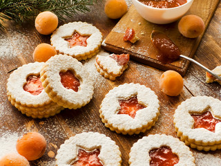 Traditional Linzer cookies