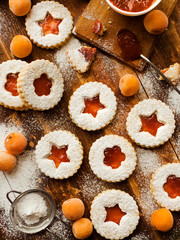 Traditional Linzer cookies