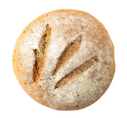 Fresh baked bread isolated on white