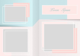 Template for photo collage or infographic in modern style. Frames for clipping masks are in the vector file. Template for a photo album	