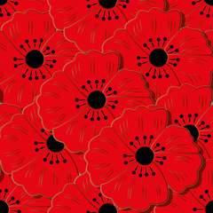 Seamless pattern with flowers. Can be used for background, wallpaper
