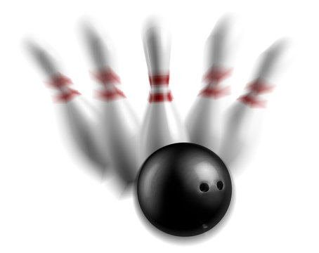 Bowling pins strike