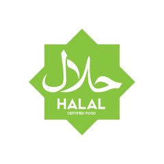 Muslim traditional halal food icon vector. Badges, logo, tag, and label. Suitable for banner, flyer, trade mark, packaging…