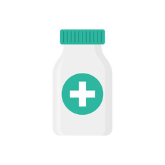 Obraz premium Flat icon medicine isolated on white background. Vector illustration.