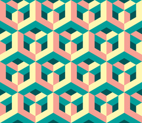 Decorative pattern for the background, tile and textiles..It is assembled from modular parts. Vector. Seamless.