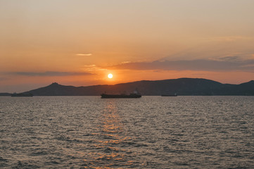 Sunset over the sea - Aegina, Greece