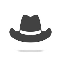 Cowboy hat icon vector isolated