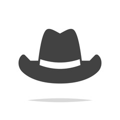 Cowboy hat icon vector isolated