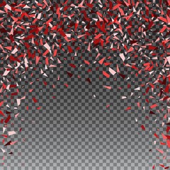 Fototapeta na wymiar Red and pink glitter splatter background. Template for holiday designs, invitation, party, birthday, wedding, Valentines Day