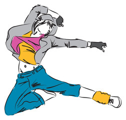 Hip hop Dancer F illustration