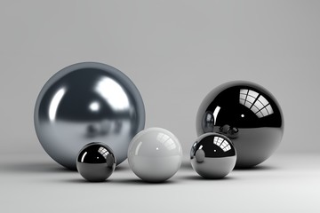 set of different spheres