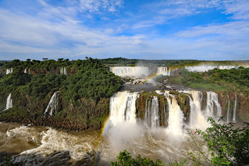 Beautiful Iguazu Falls in both Argentina and Brazil, South America.