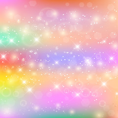 Fototapeta premium Fairy Baby Girl Background with Rainbow Mesh