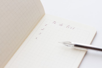 to do list notebook isolated white background
