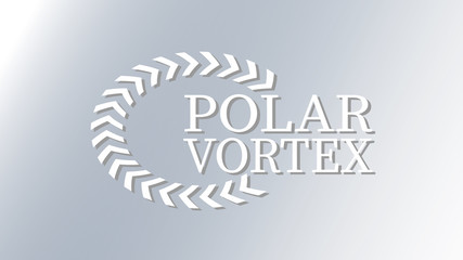 Polar vortex. Illustration. Cover web news, logo.