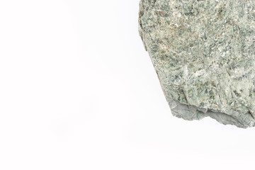 Fragment of rock on white background - Top view