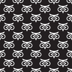 Owl seamless pattern.