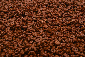 Corn-flakes background and texture. Top view. cornflake cereal box for morning breakfast.