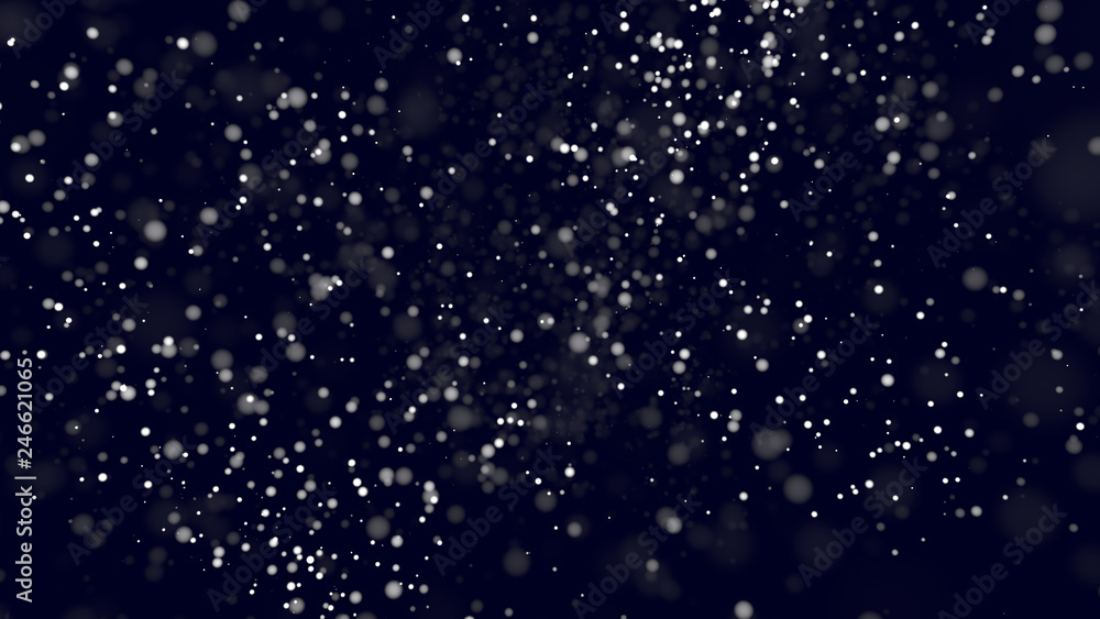Poster abstract colorful bokeh defocused particles on the black background