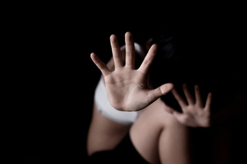 Stop sexual harassment and violence against women, rape and sexual abuse concept.
