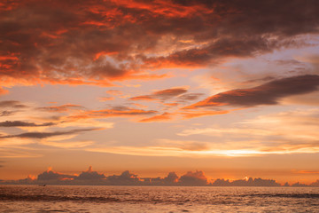 Fototapeta na wymiar Background sky sunset,Bright in Phuket Thailand