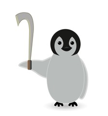 penguin with weapon