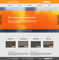 Modern website template for business, vector illustration