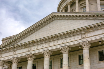 State of Utah Capital Building with sky background