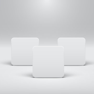 White template for websites or products, realistic vector illustration © Sebestyen Balint