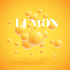 Colorful spheres floating, realistic vector illustration