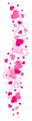 Pink Hearts Banner Vertical