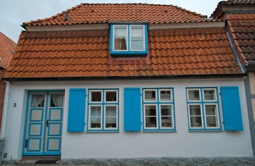 Maison traditionnelle à Travemünde, Schleswig-Holstein, Allemagne