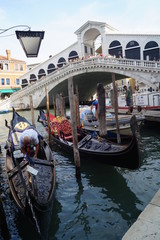 Fototapeta na wymiar Venice canals, gondola ride