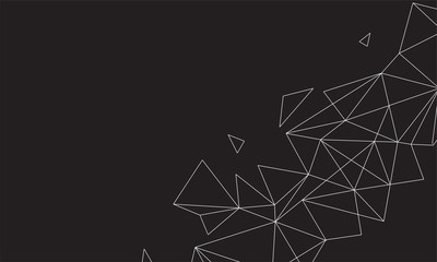 Abstract polygonal colorful background with connected dots and lines, connection structure, futuristic hud background, high quality image with blurred parts